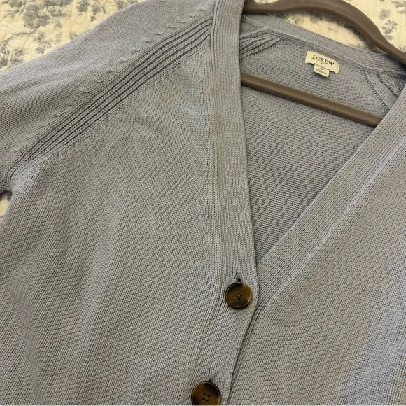 J Crew Lilac Button Up Cardigan - Picture 5 of 7